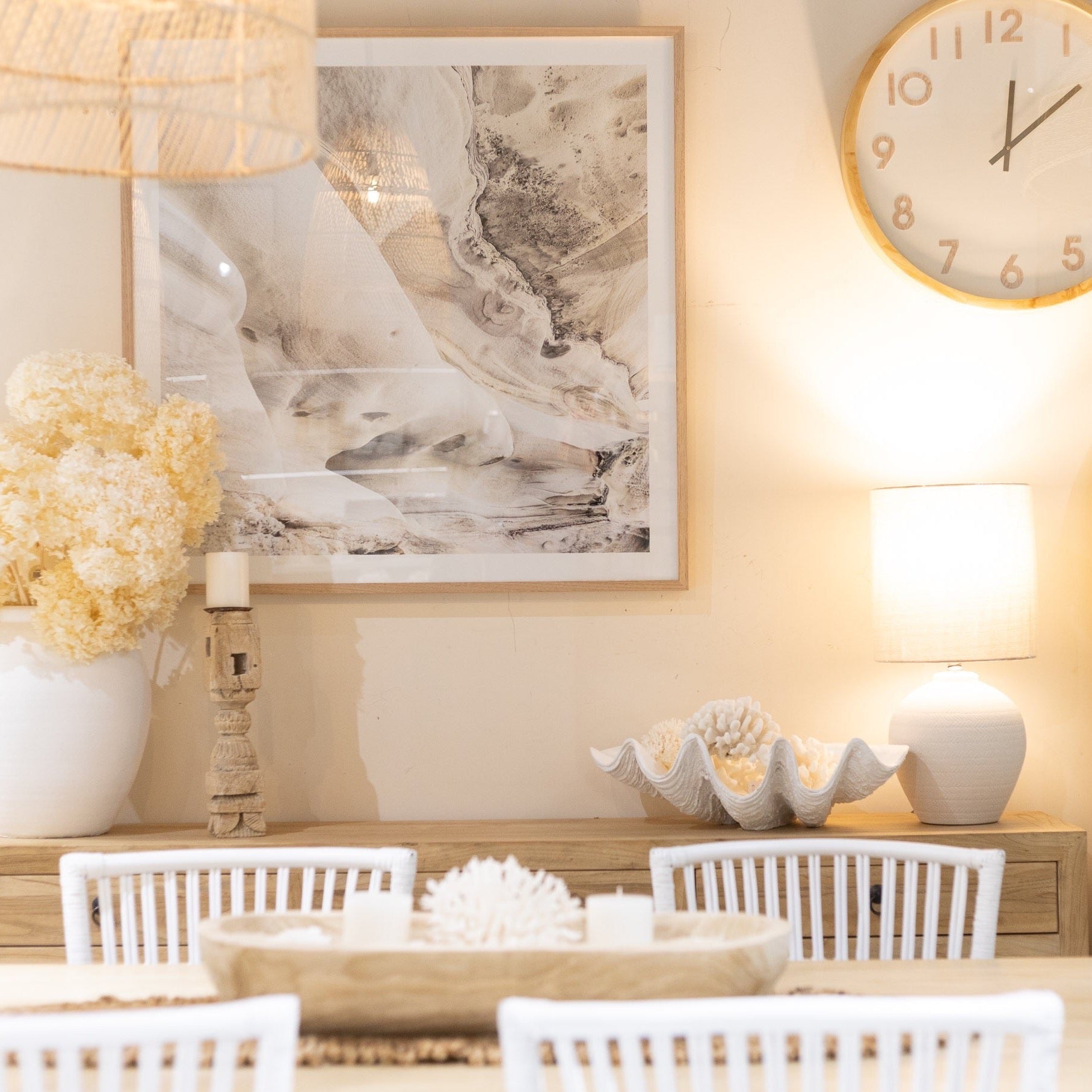 Leonard Wall Clock 61cm | Natural