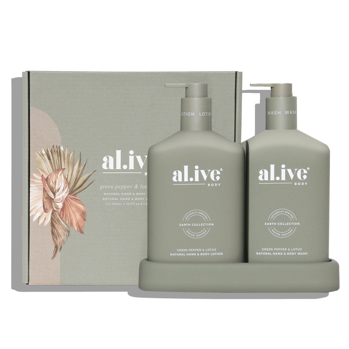 Green Pepper & Lotus Wash & Lotion Duo + Tray