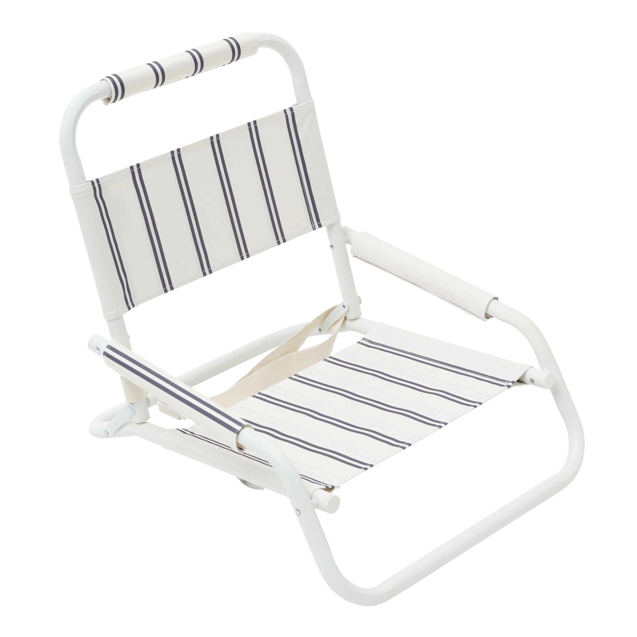 Beach Chair Charcoal Stripe
