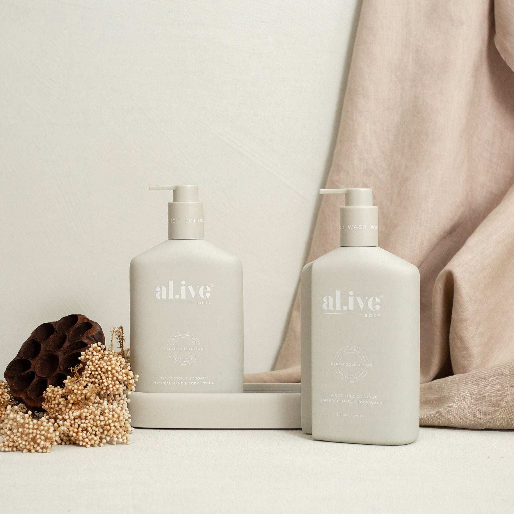 Sea Cotton & Coconut Wash & Lotion Duo + Tray