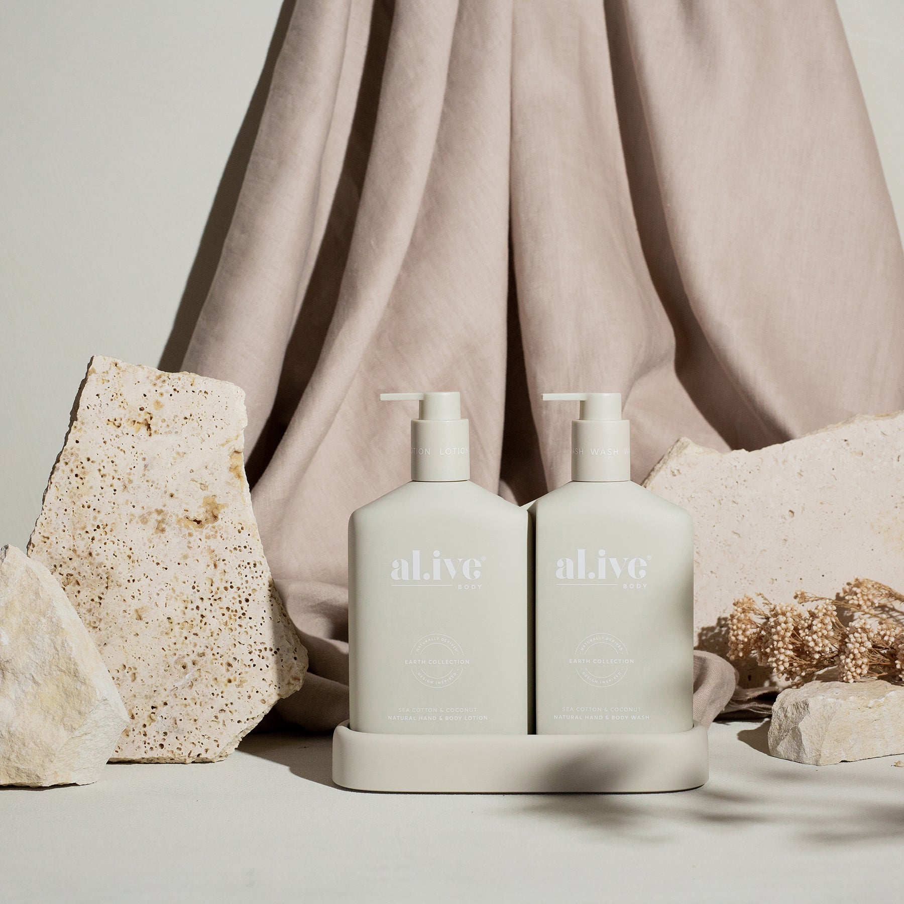 Sea Cotton & Coconut Wash & Lotion Duo + Tray