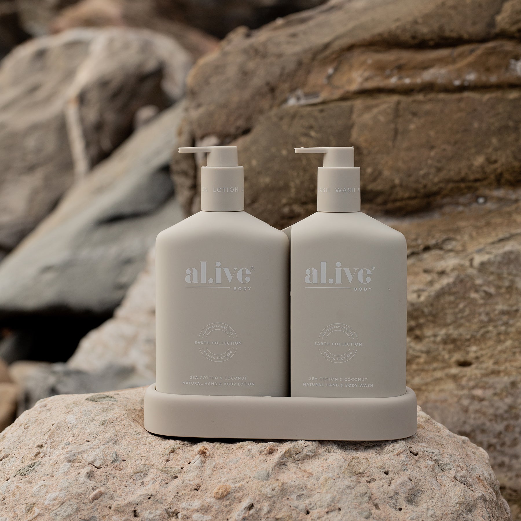 Sea Cotton & Coconut Wash & Lotion Duo + Tray
