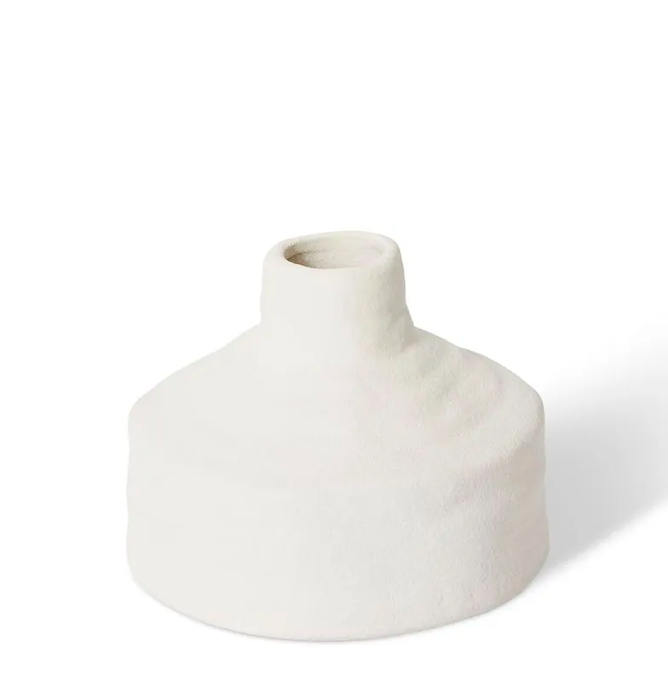 Tamsyn Squat White Vase