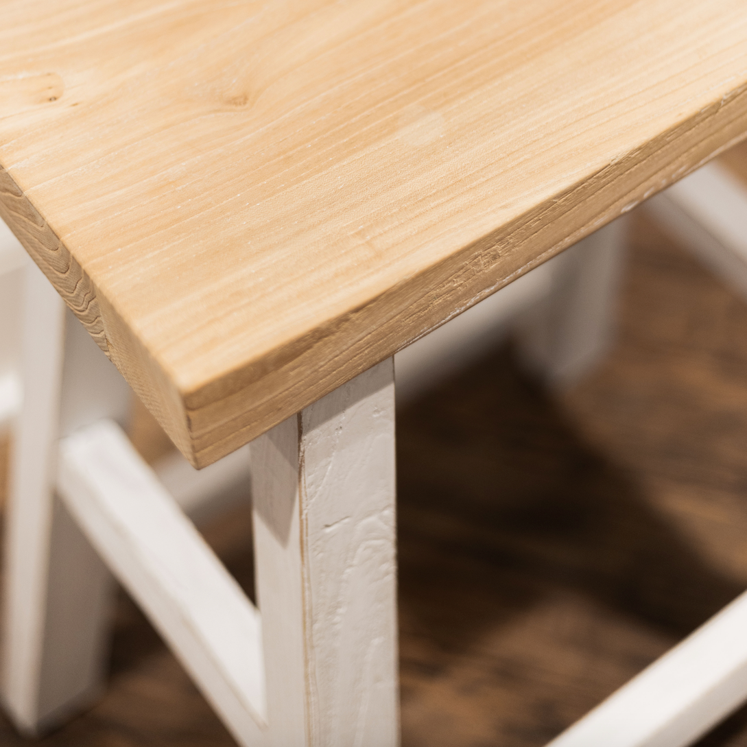 Shanghai Stool Two Tone Natural & White