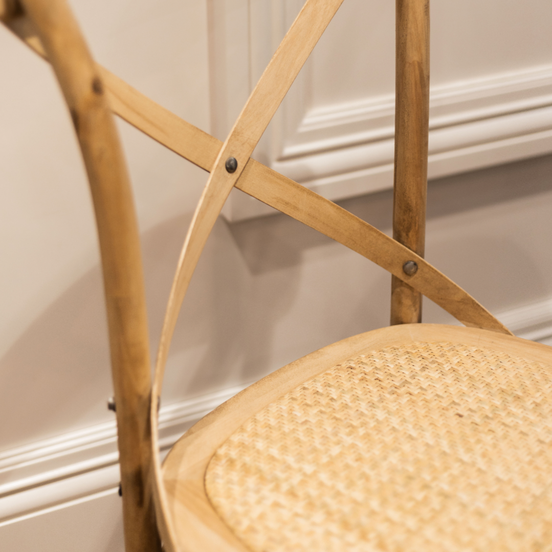 Cross Back Dining Chair | Raw