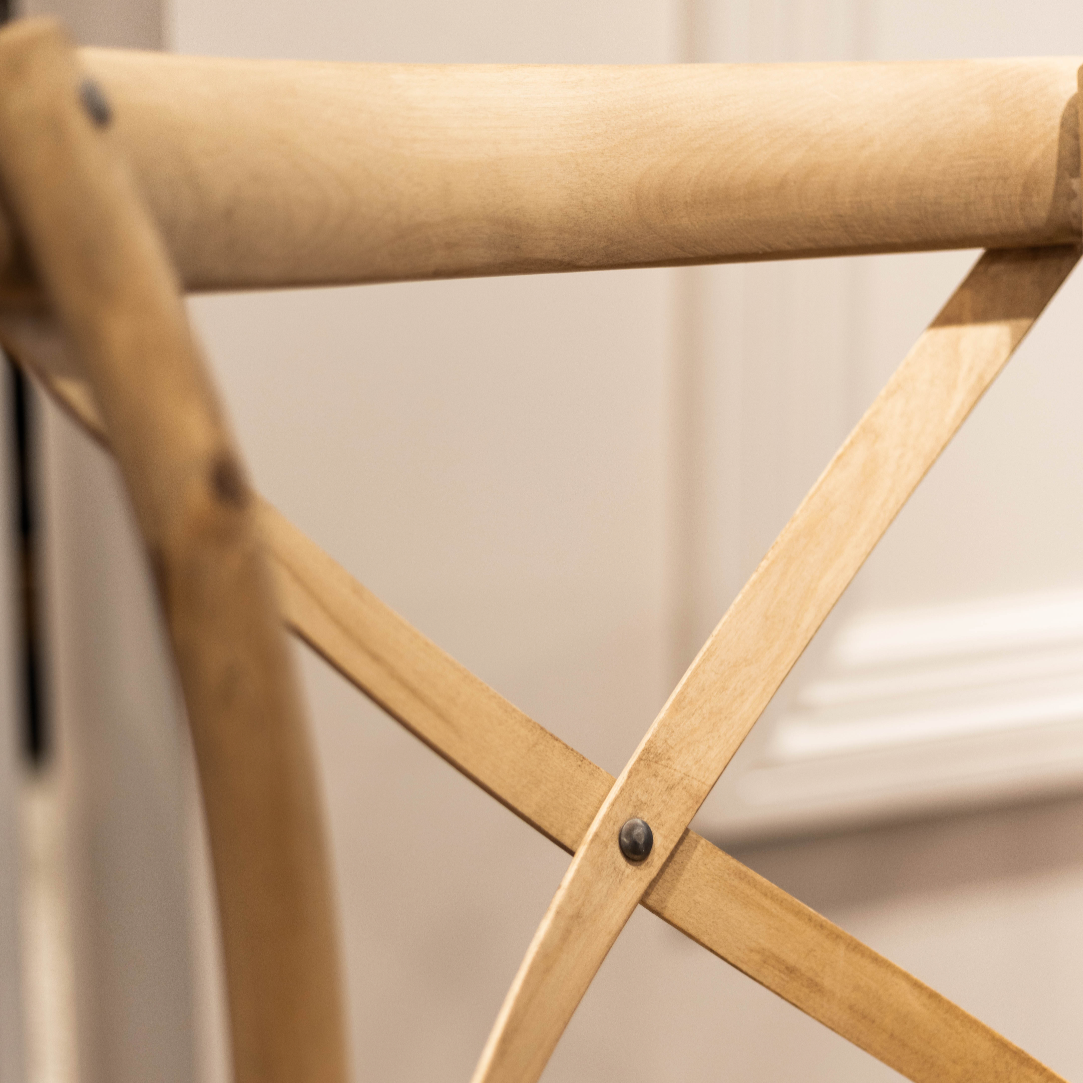 Cross Back Dining Chair | Raw