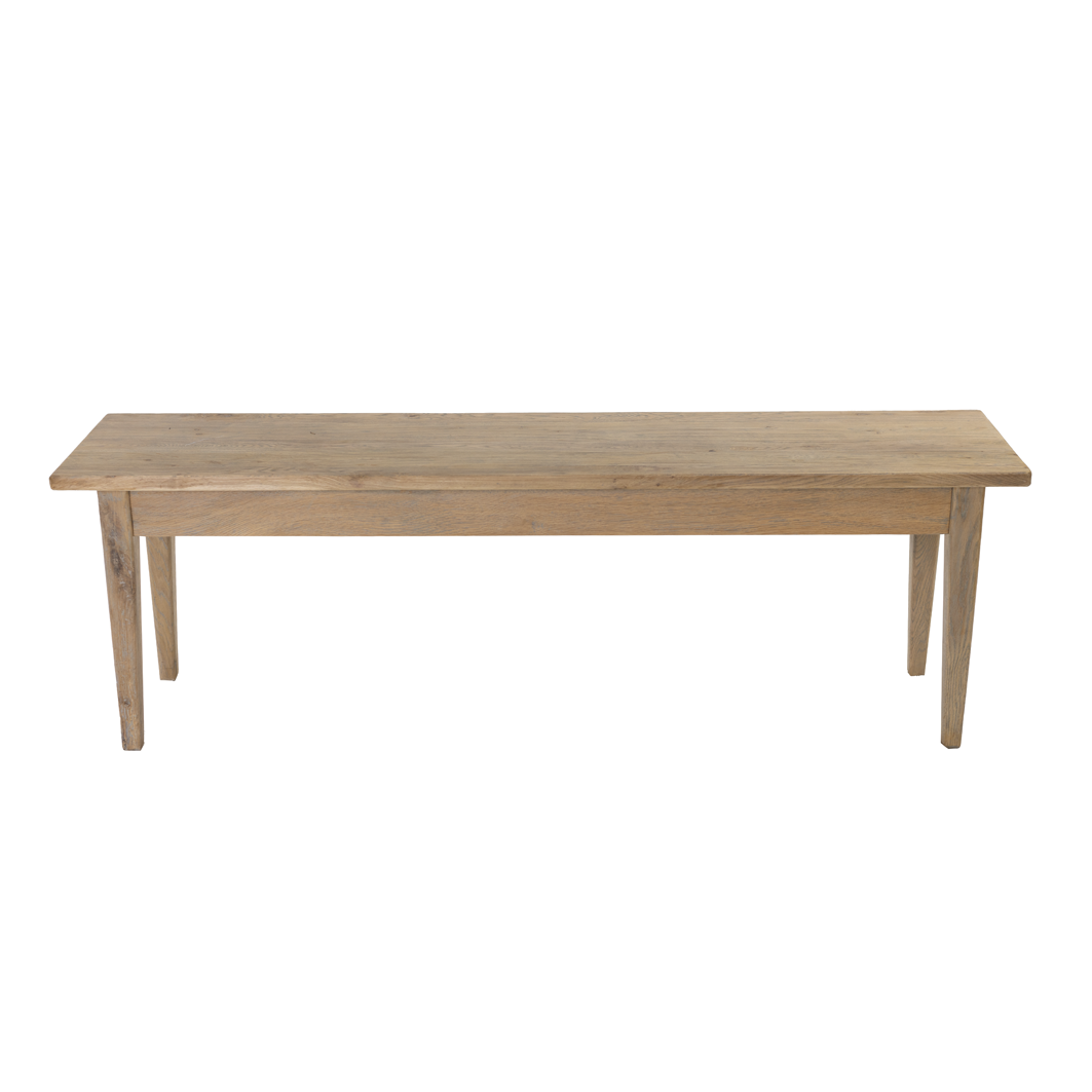 Hamptons Greywash Oak Bench Seat | 3 Sizes