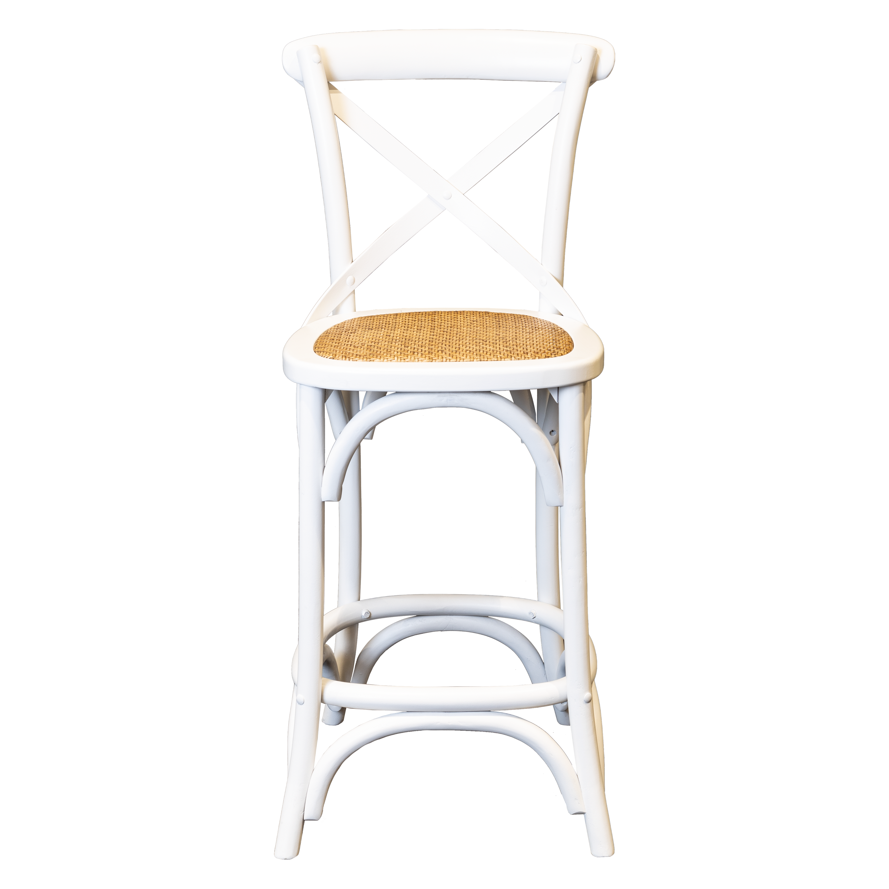 Cross Back Kitchen / Barstool White