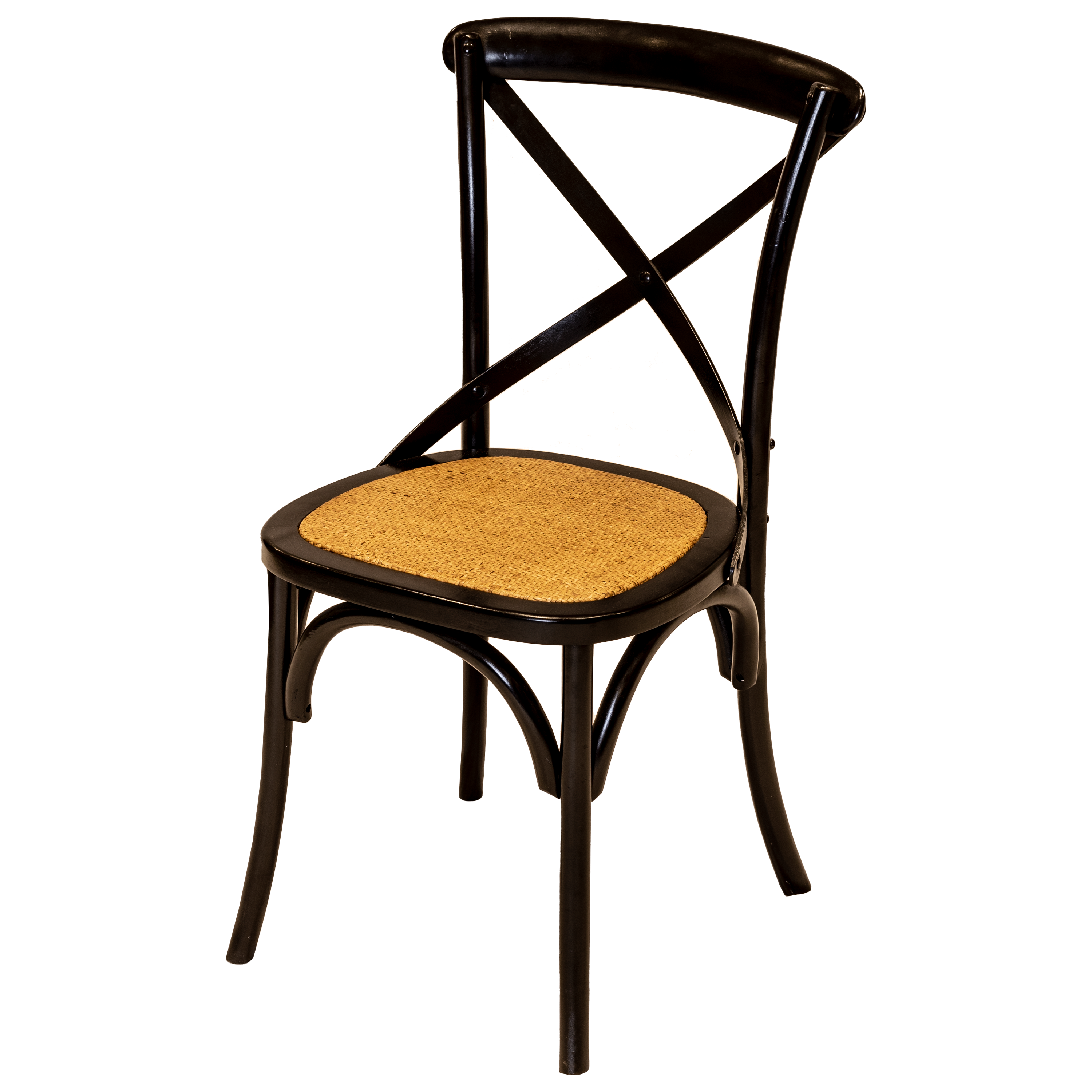 Black cross back dining chairs deals