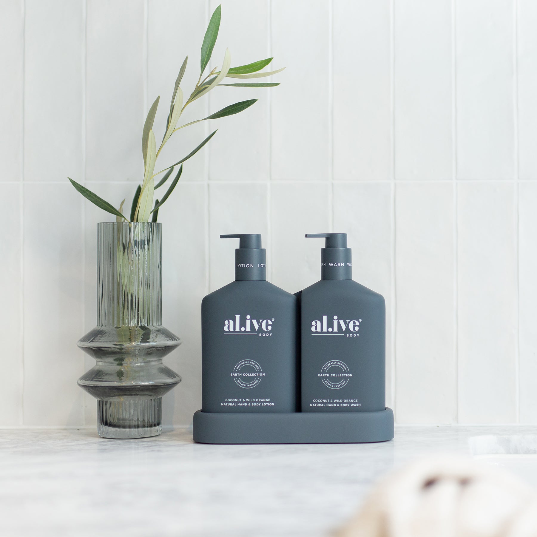 Coconut & Wild Orange Wash & Lotion Duo + Tray