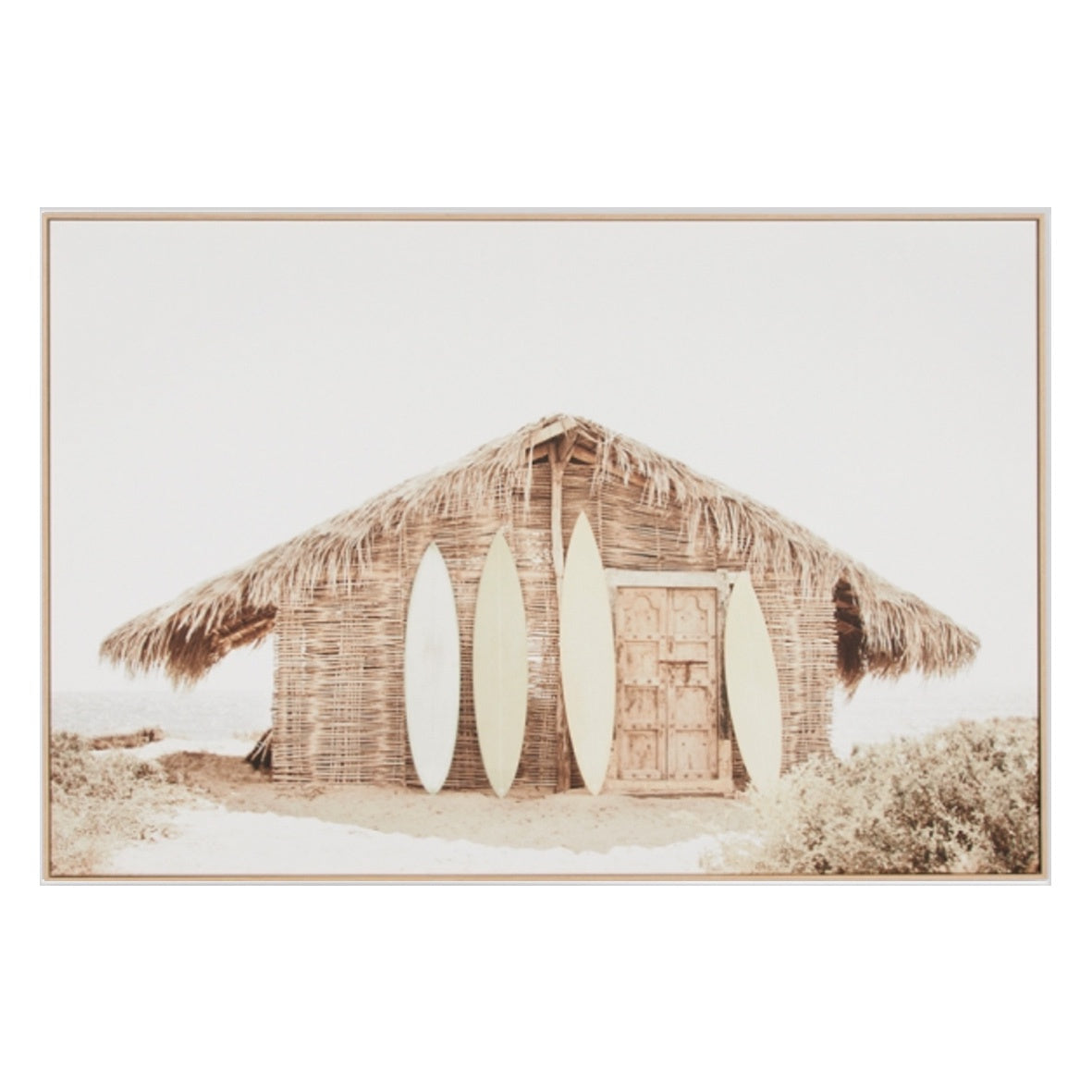 Surf Hut Framed Canvas