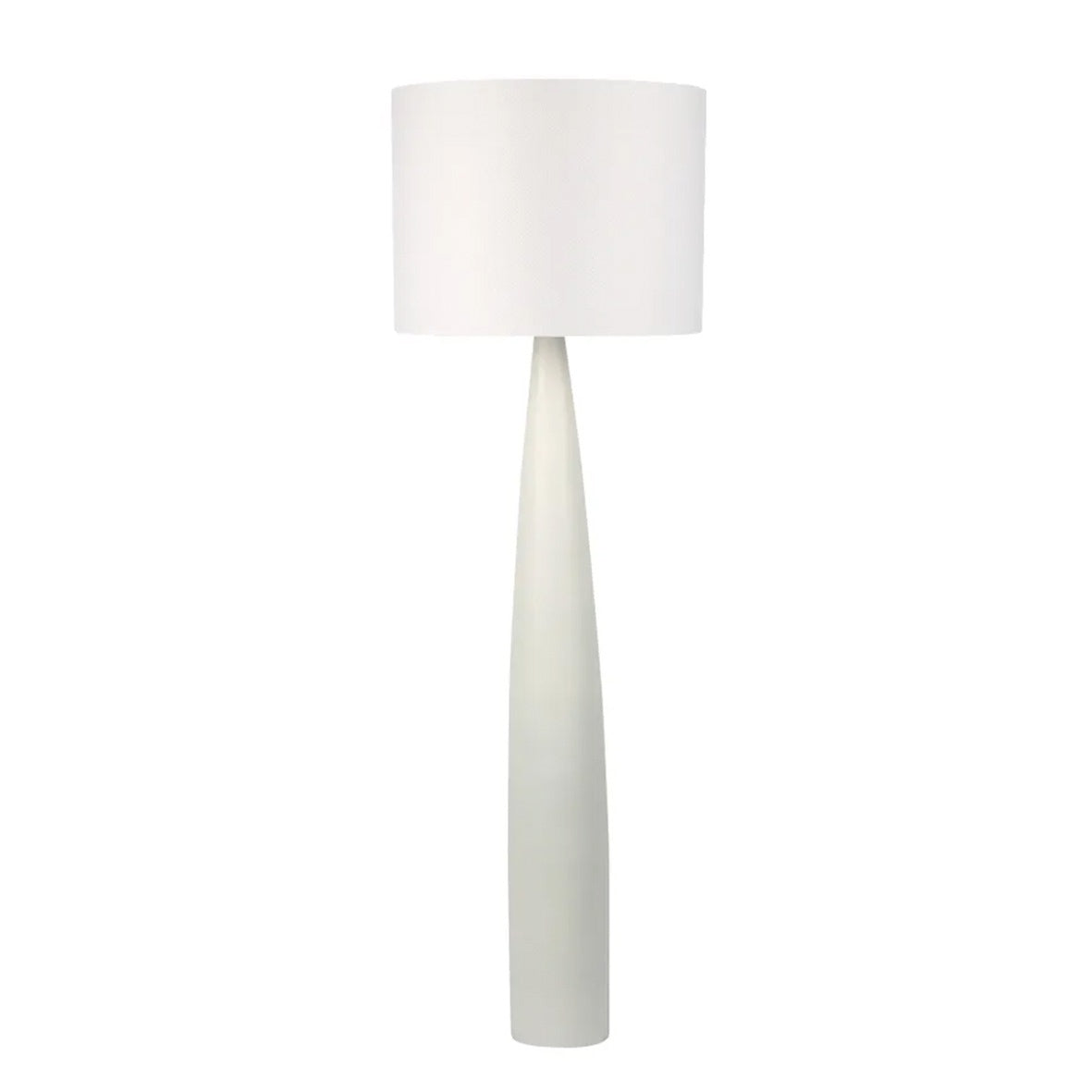 Samson White Floor Lamp Base with White Shade