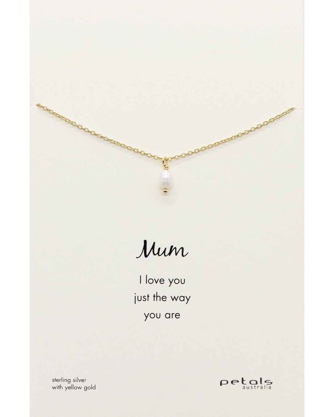 Mum Mini Pearl Necklace | Gold