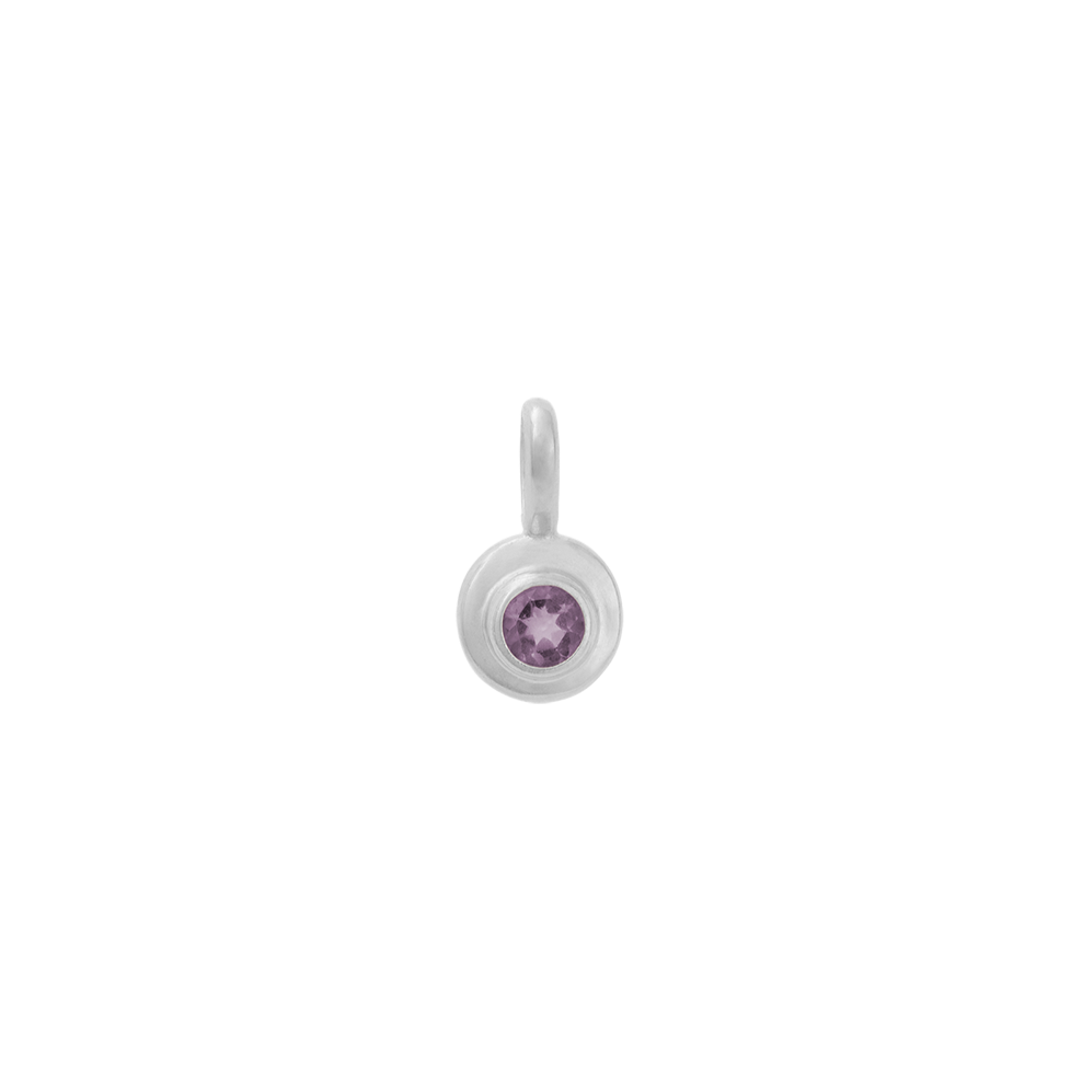 Birthstone Pendant | February - Amethyst | Silver