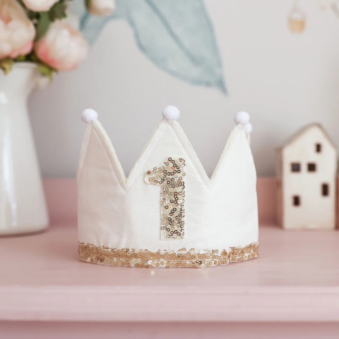 1st Birthday Crown Ivory