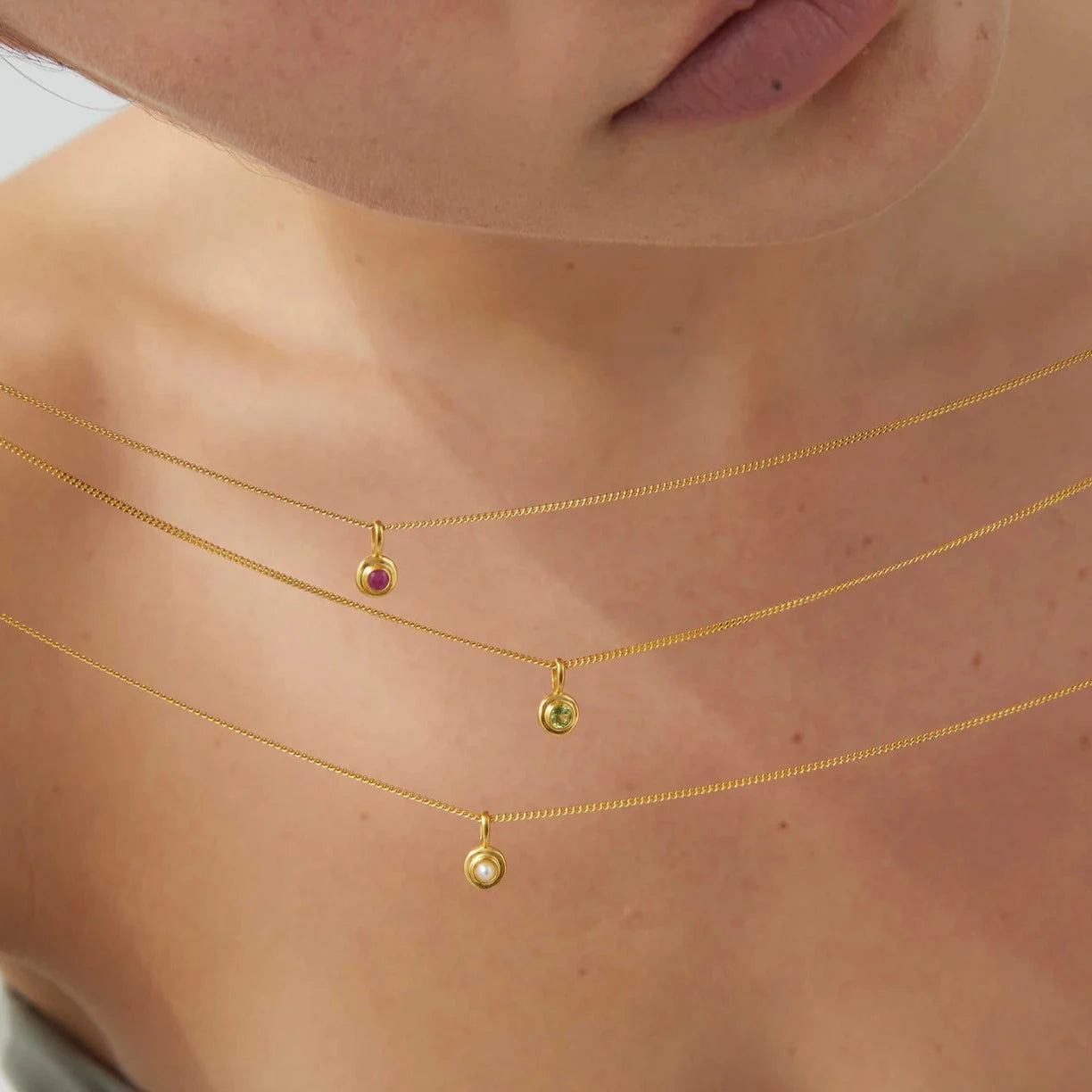 Birthstone Pendant | September - London Blue Topaz | Gold