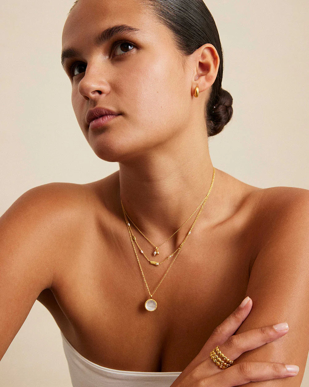 Memoir Pearl Necklace | Gold