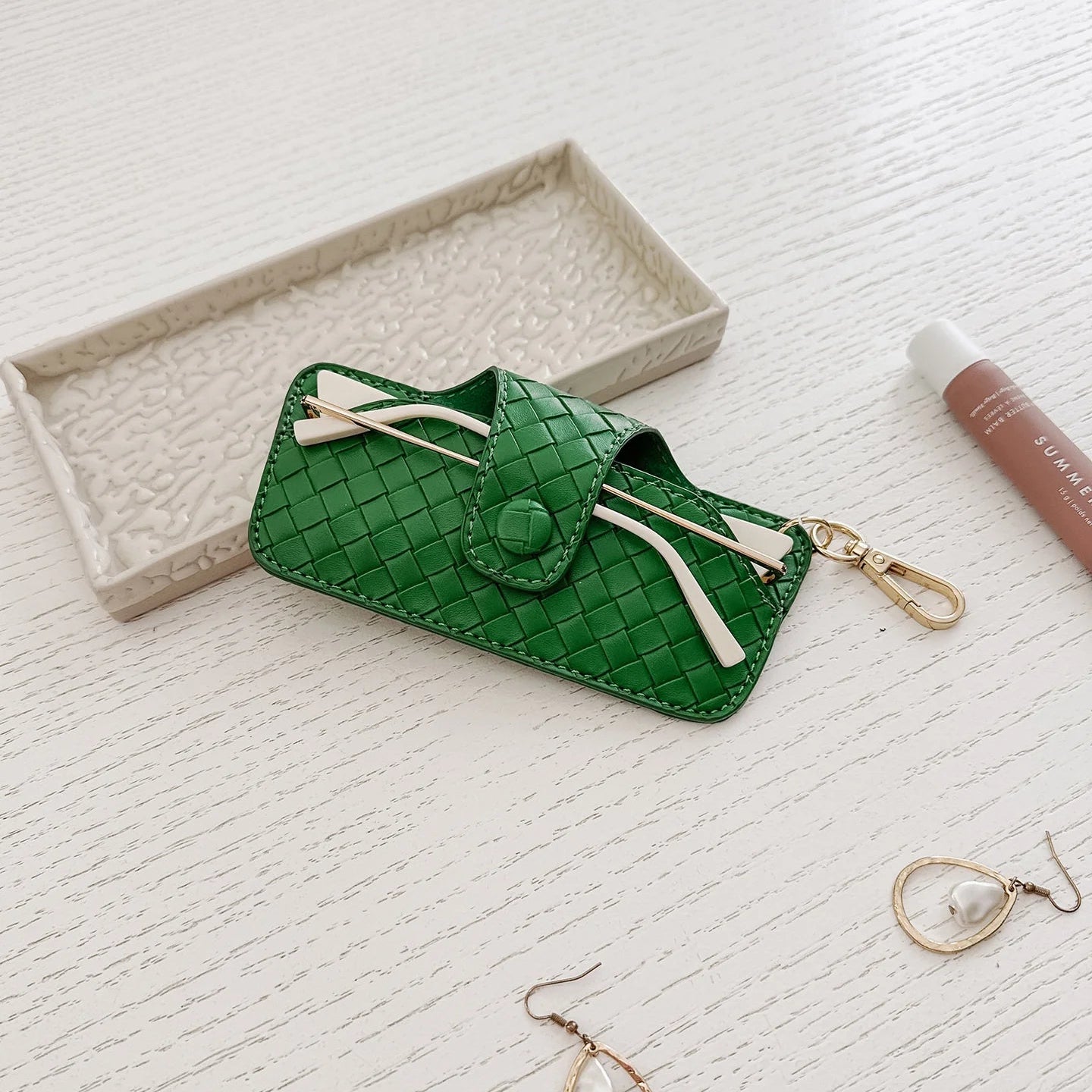 Skittle Sunglass Woven Case | Green