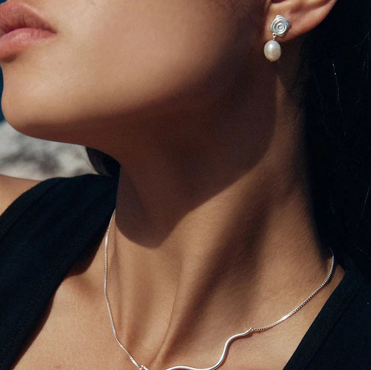 Velvet Swirl Earrings | Silver