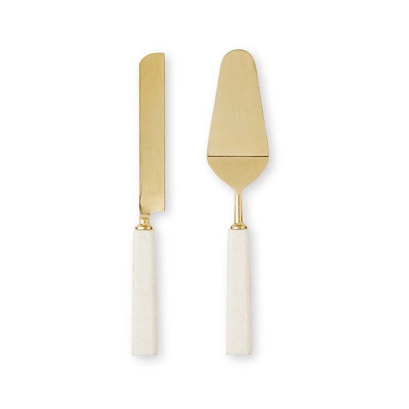 Aries Cake Server Set | Cream / Gold