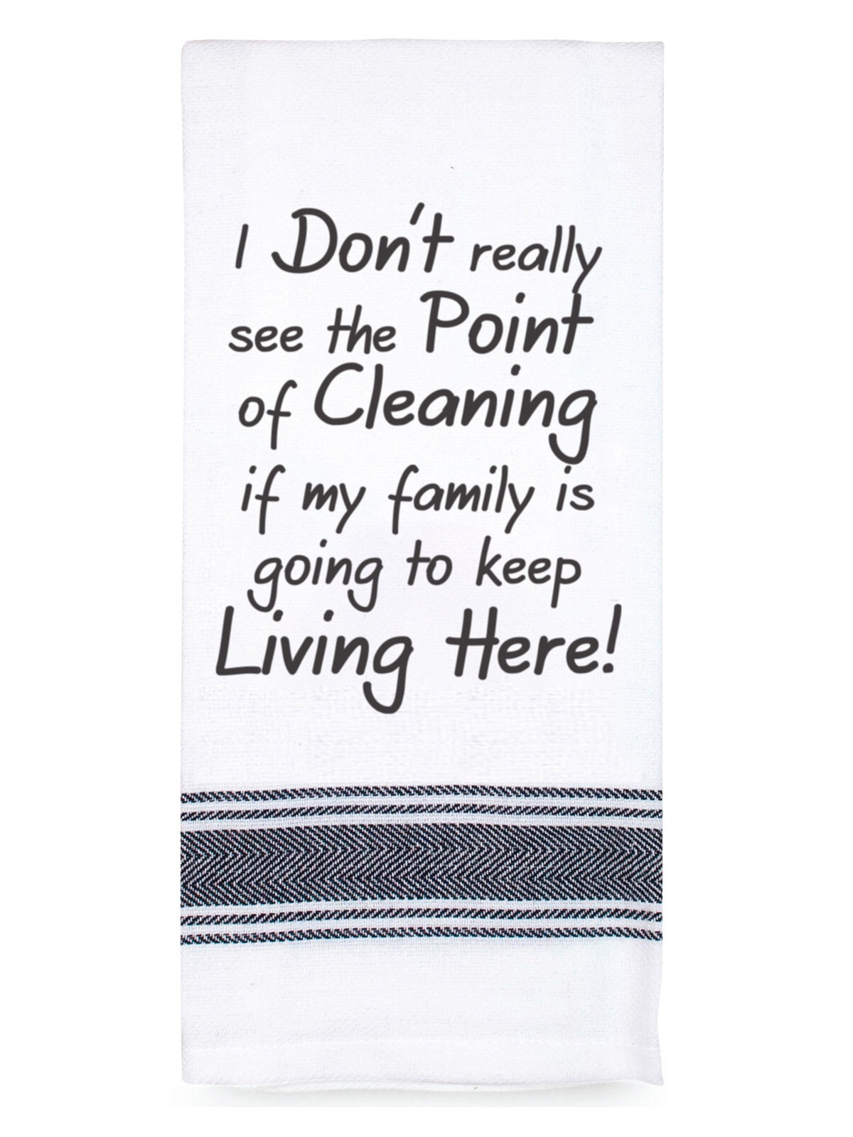 'Family Living Here' Tea Towel