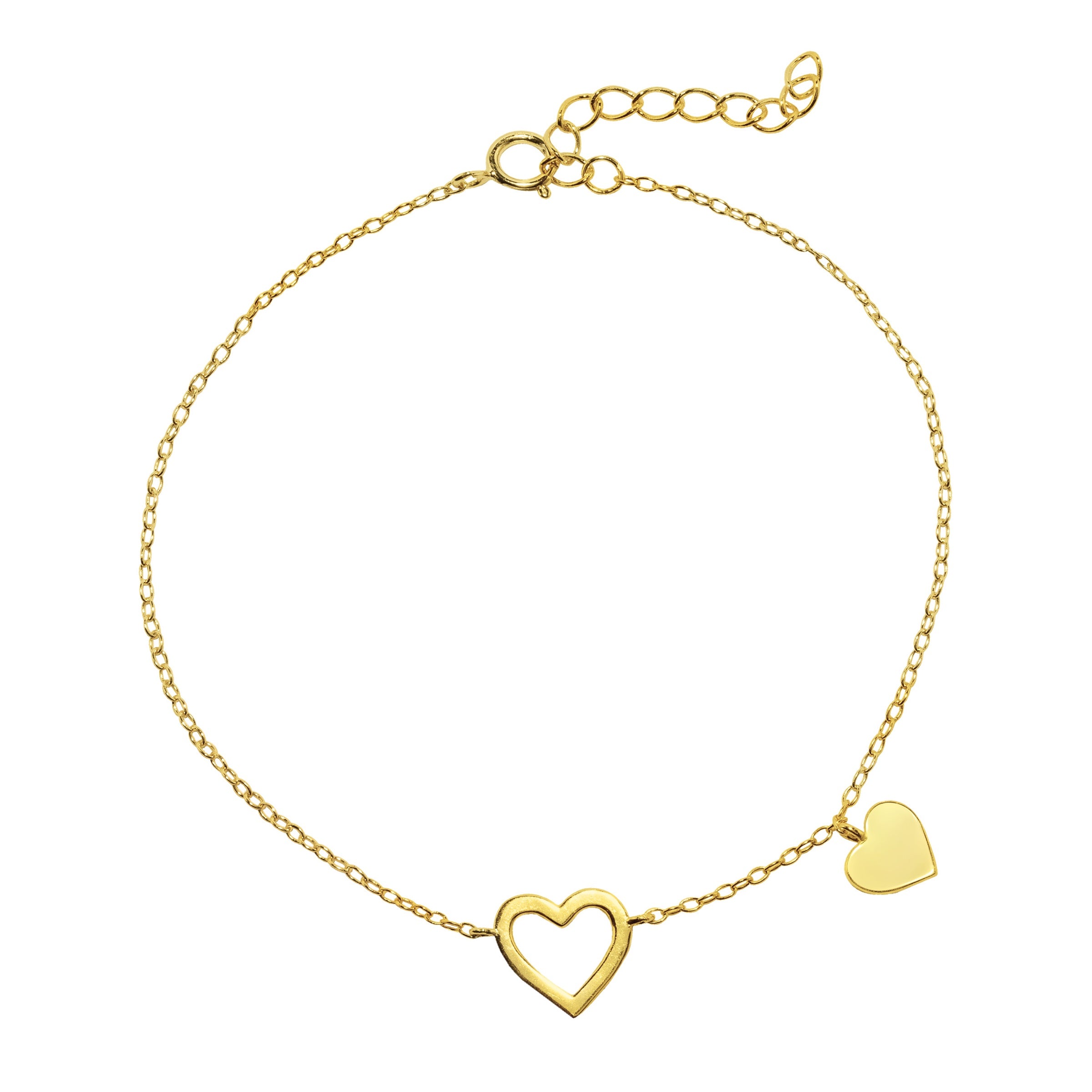 2 Hearts Bracelet | Gold