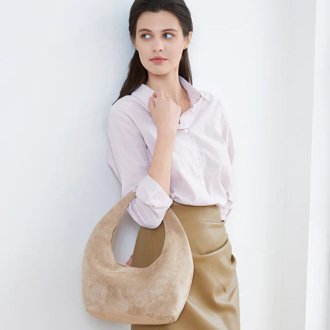 Mini Monaco Shoulder Bag | Suedette Blonde