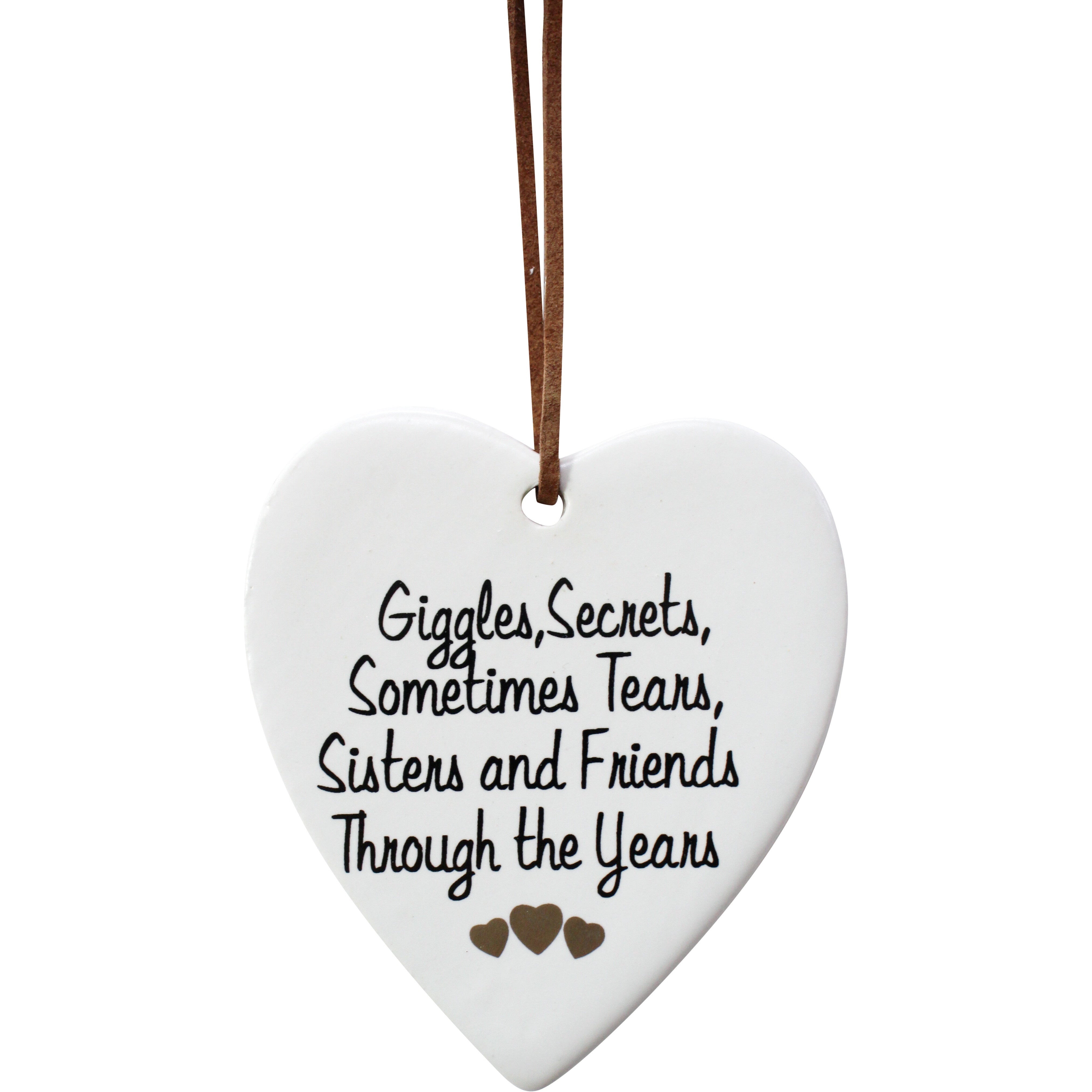 &#39;Sisters&#39; Hanging Heart