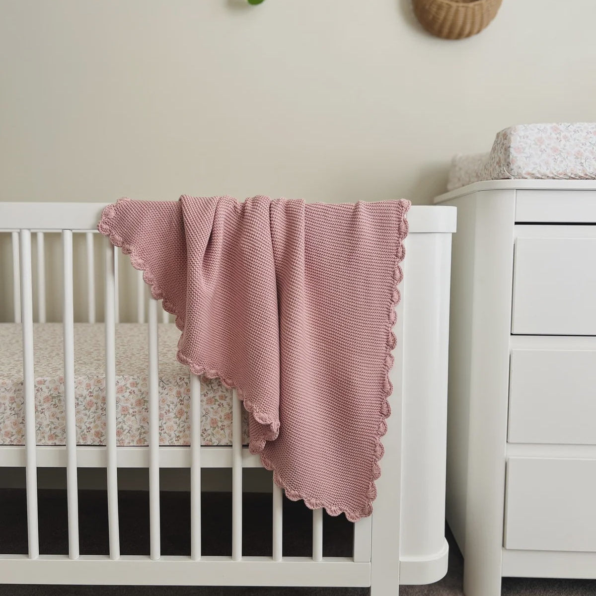 Shell Baby Blanket Rose