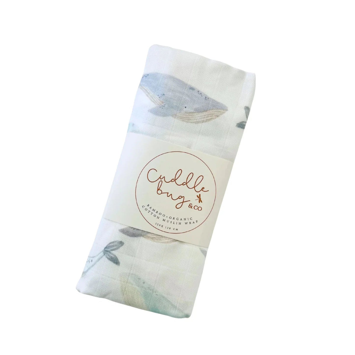Bamboo Muslin Wrap Whales