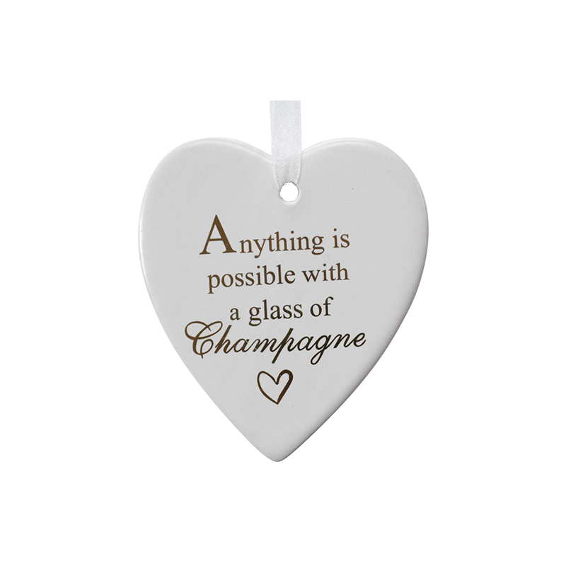 &#39;Champagne&#39; Hanging Heart