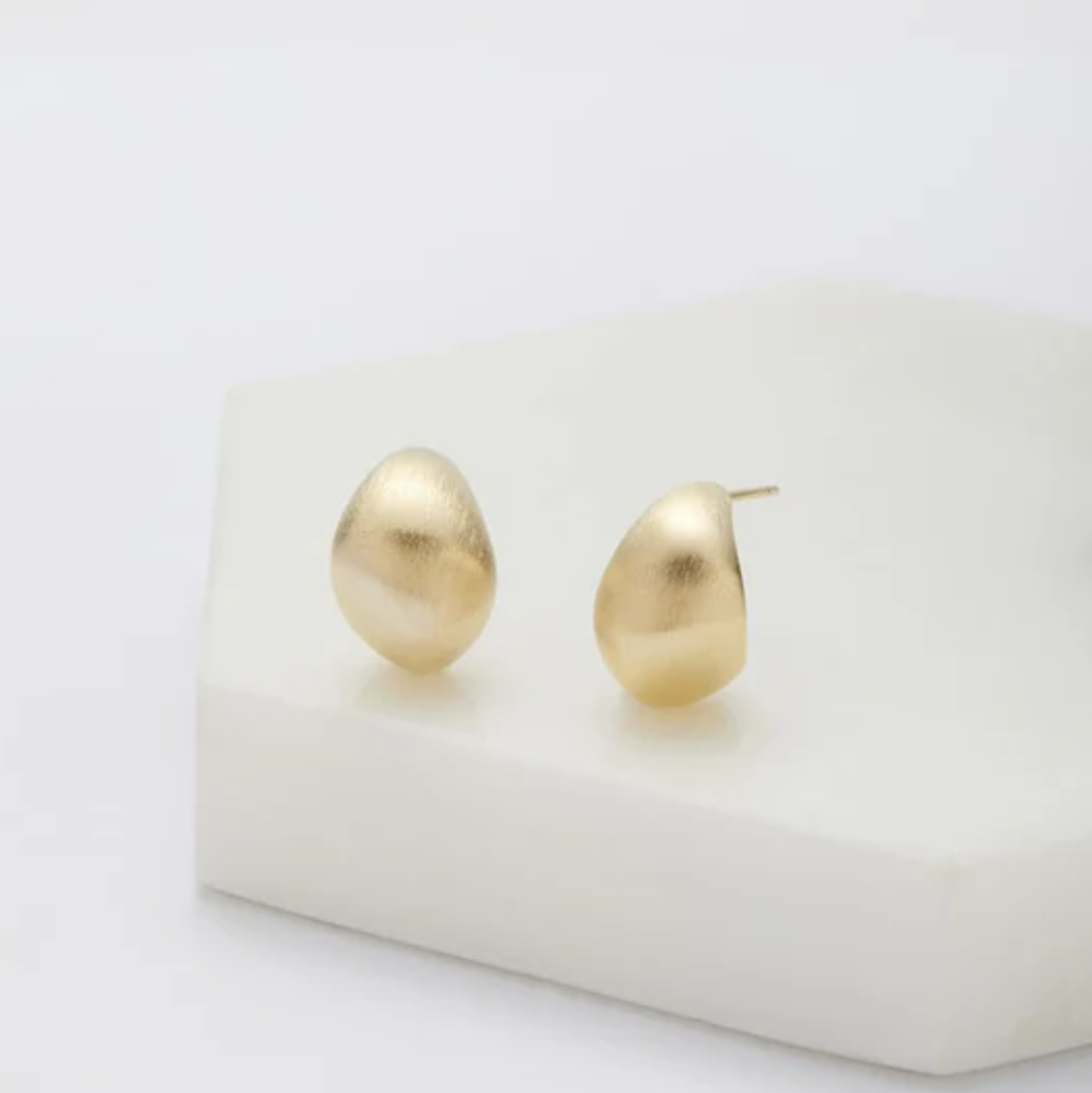 Ally Brushed Earring | Gold