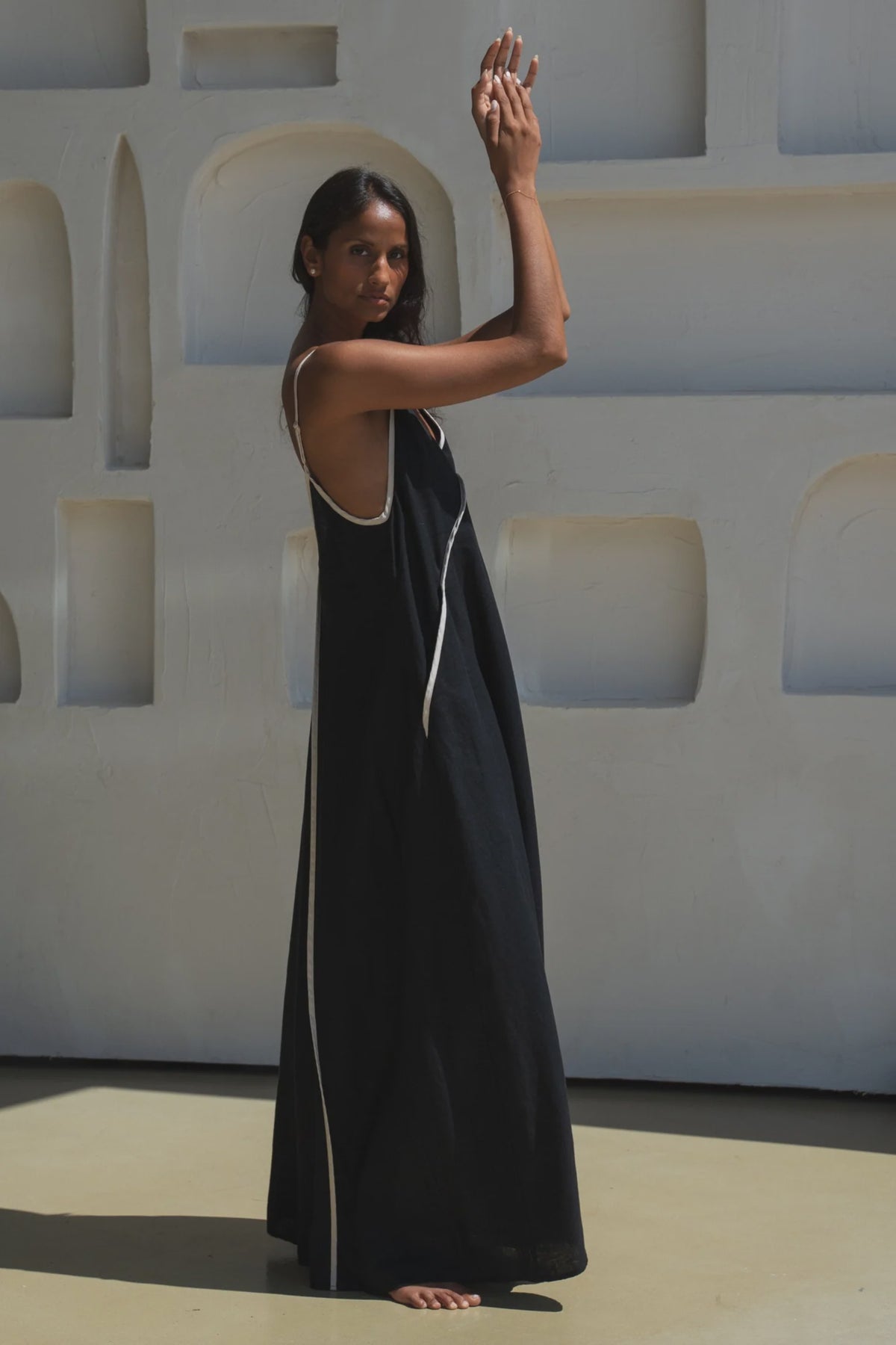 Azalea Linen Dress | Black