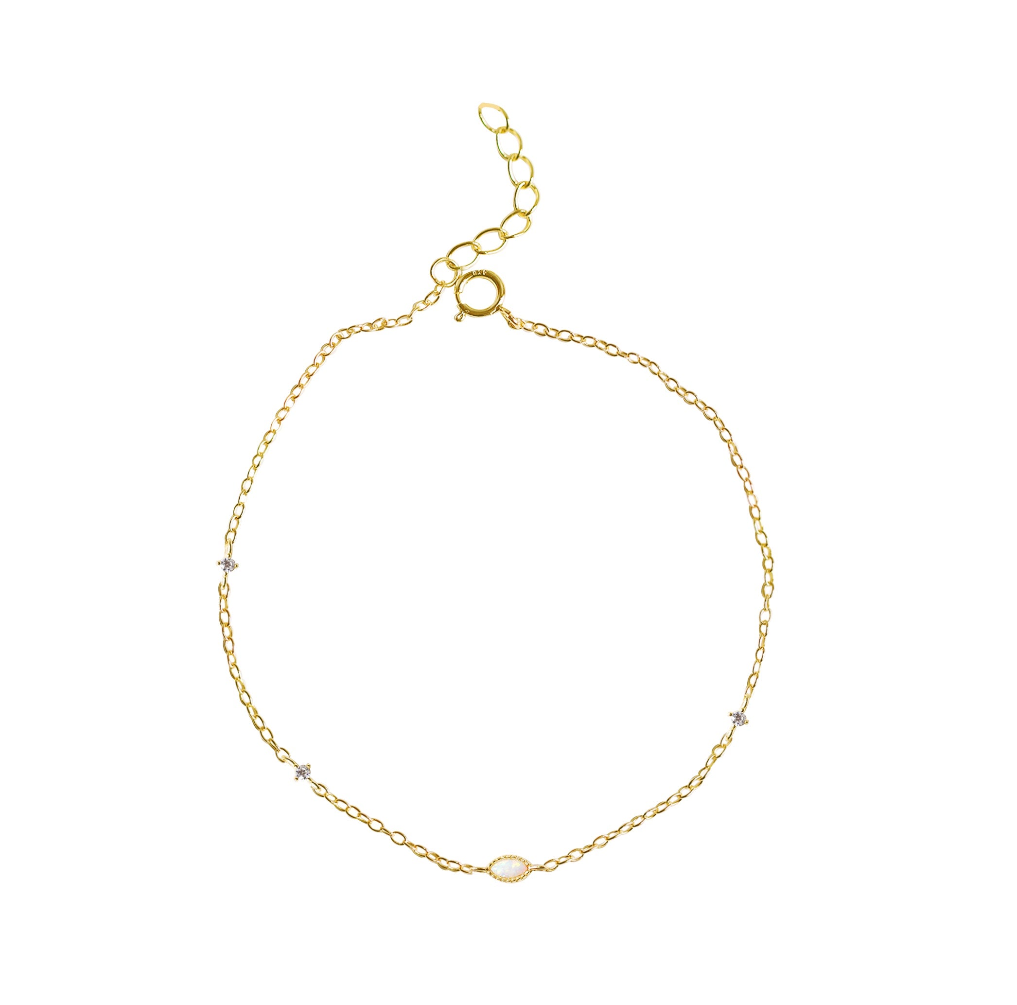 Opalite Bracelet | White Gold