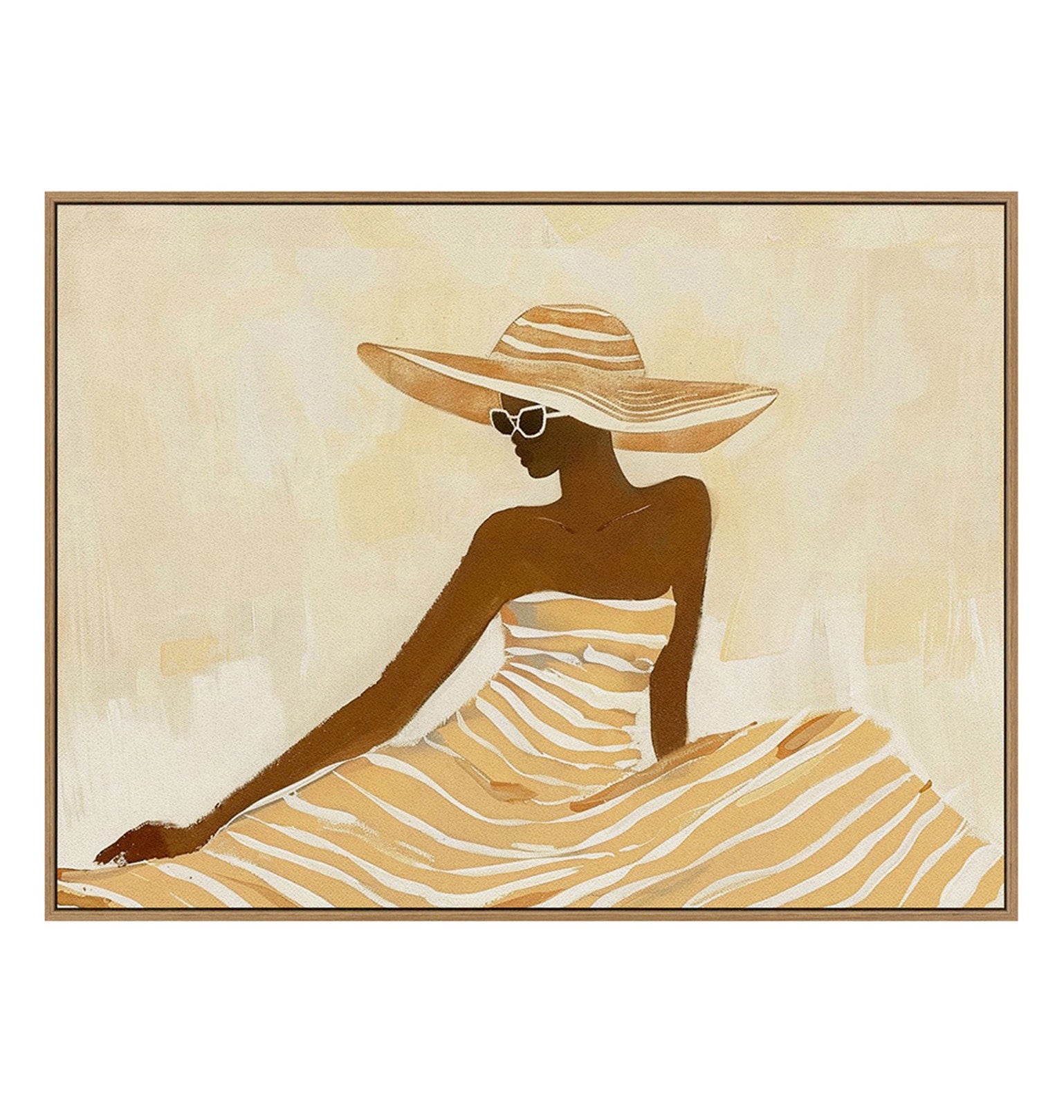 Beach Beauty Framed Canvas I