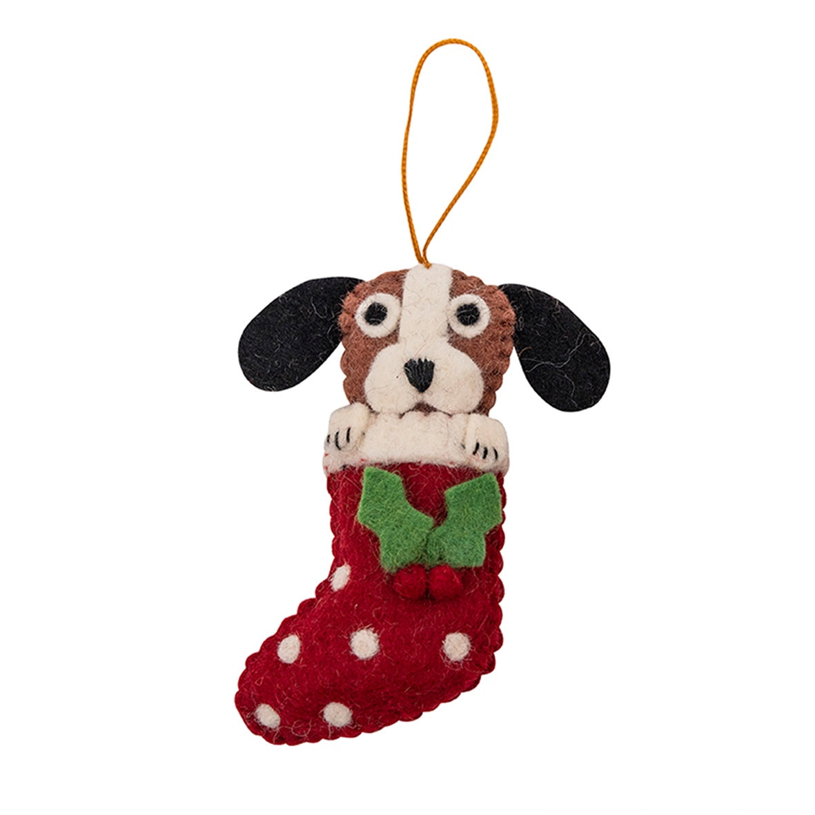 Beagle in Stocking Christmas Felt  Ornament