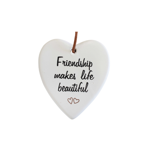 'Beautiful Friendship' Hanging Heart