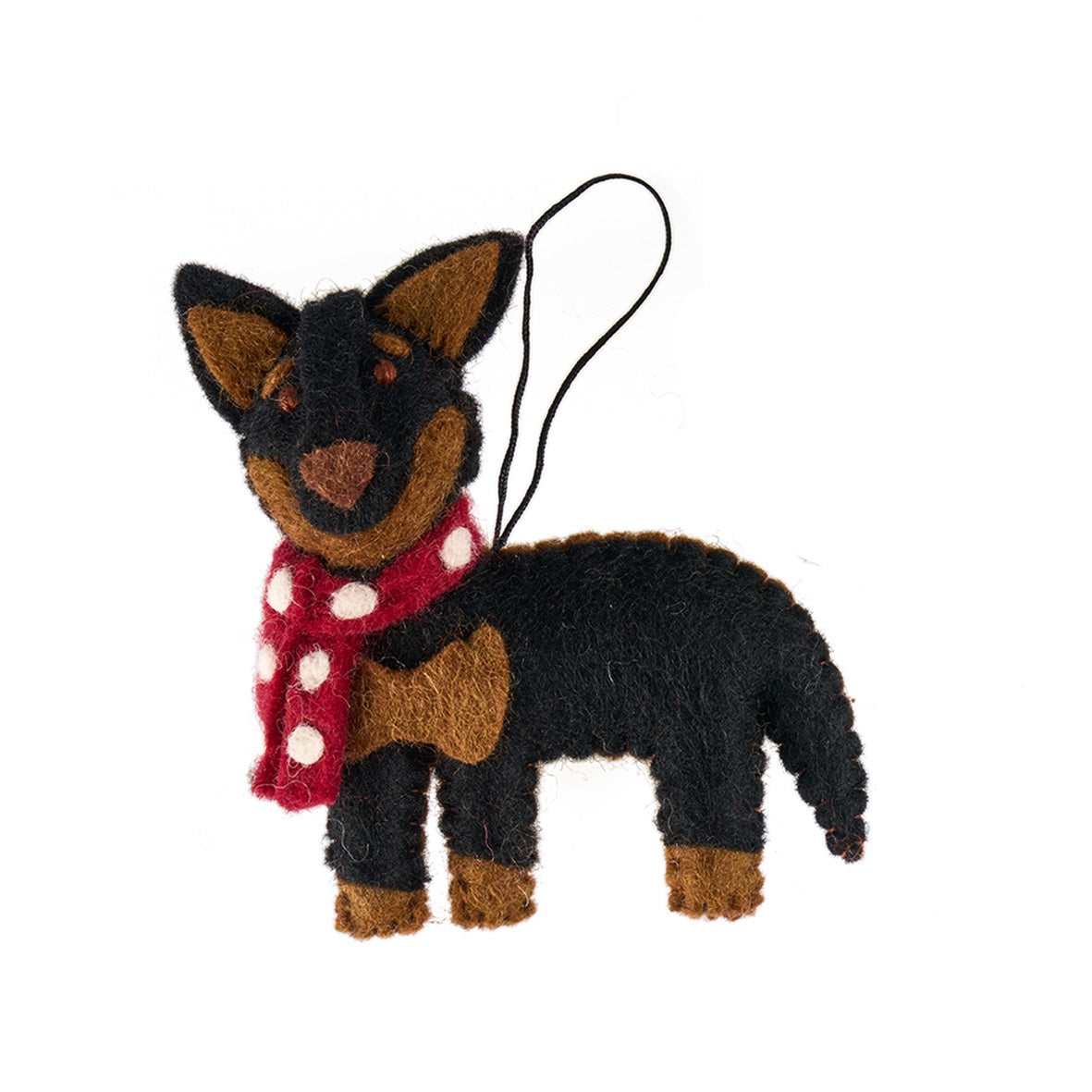 Black Kelpie Christmas Ornament