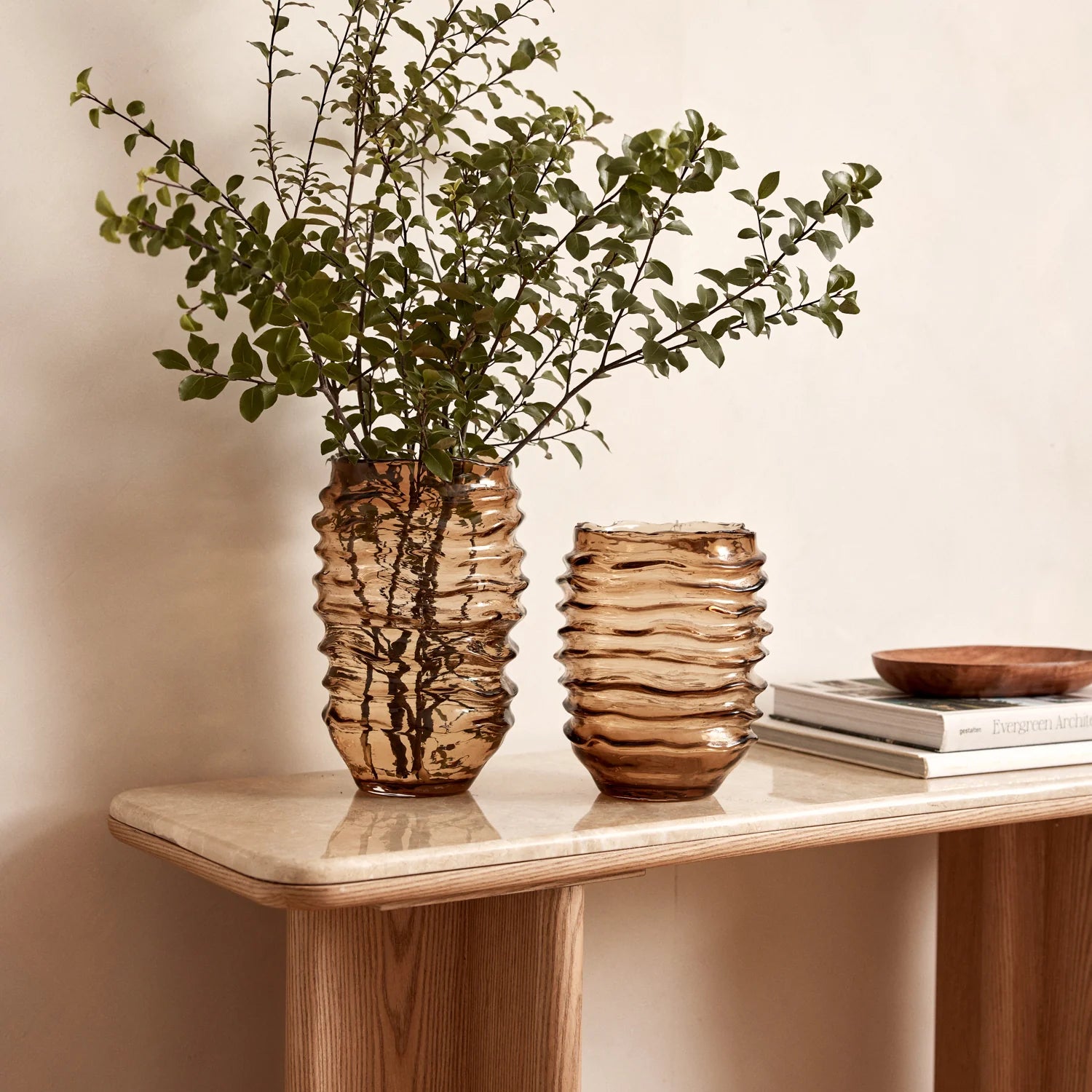 Blair Amber Vase | Small