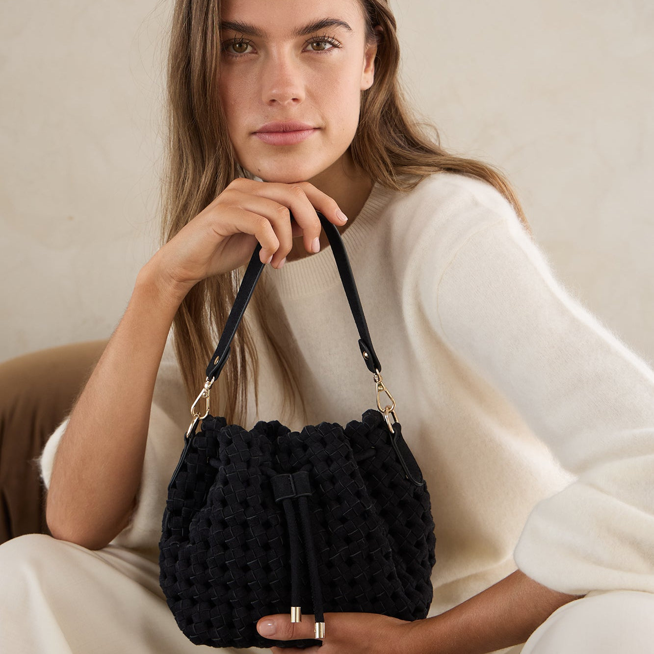 Box Weave Bucket | Navy