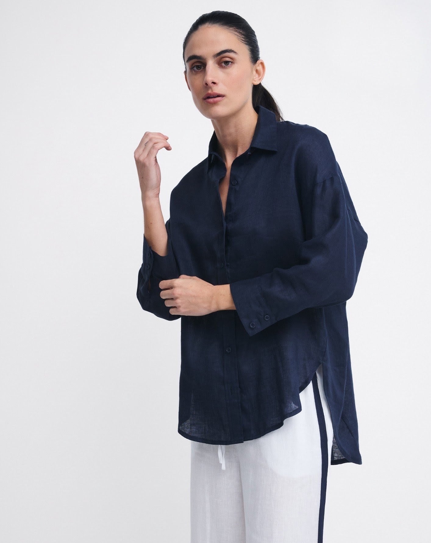 Boyfriend Shirt | Navy