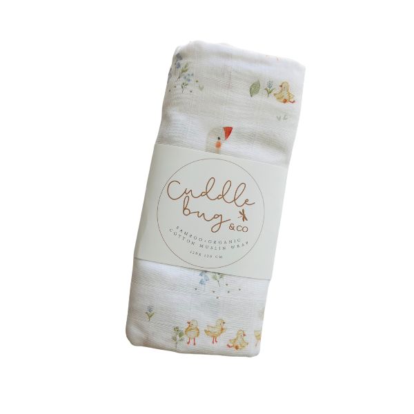 Bamboo Muslin Wrap Goosey Gander