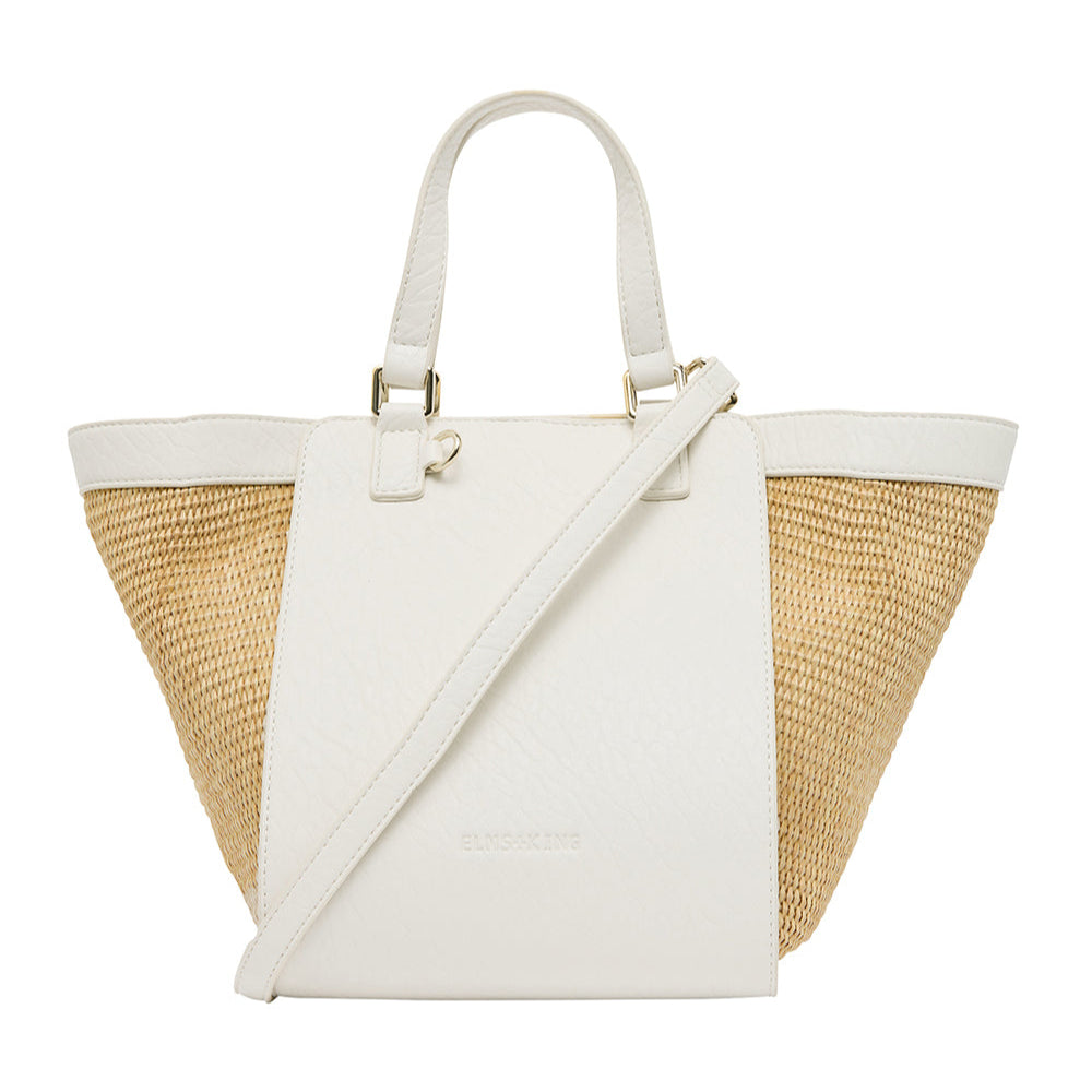 Carnegie Tote | Chalk/Natural Weave