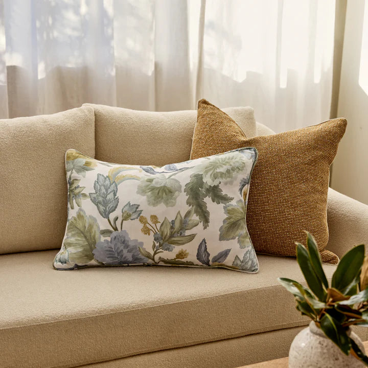 Casey Mustard Melange Cushion 55cm Lifestyle