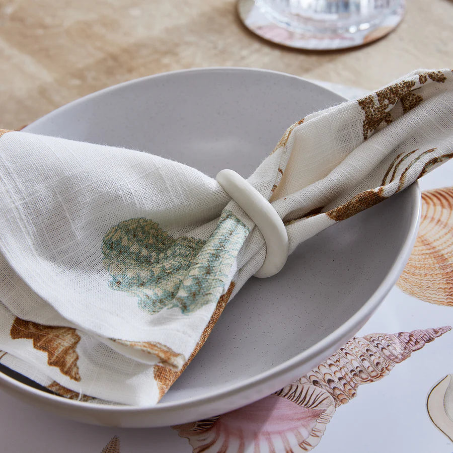 Ceramic White Napkin Rings 1