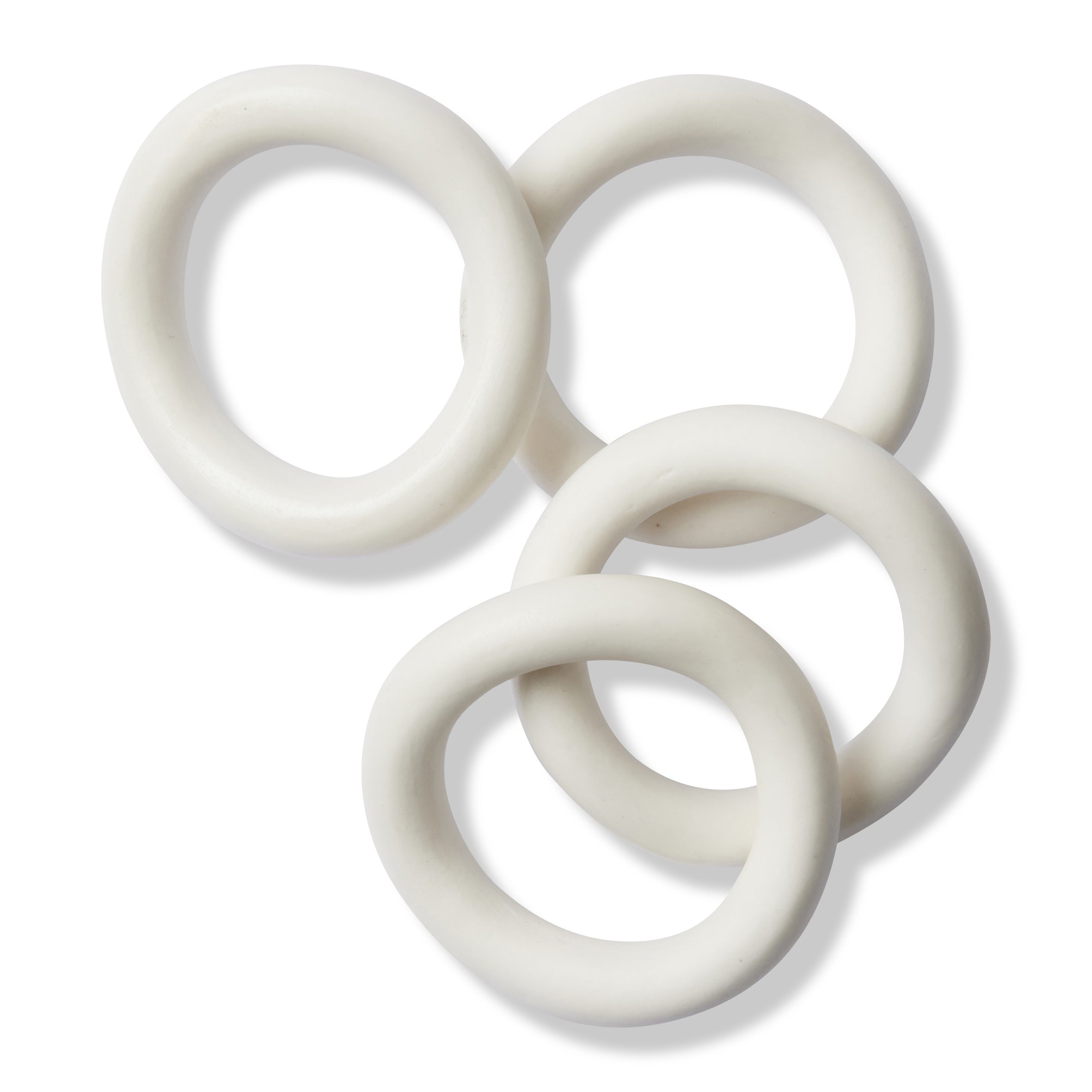 Ceramic White Napkin Rings Madras Link