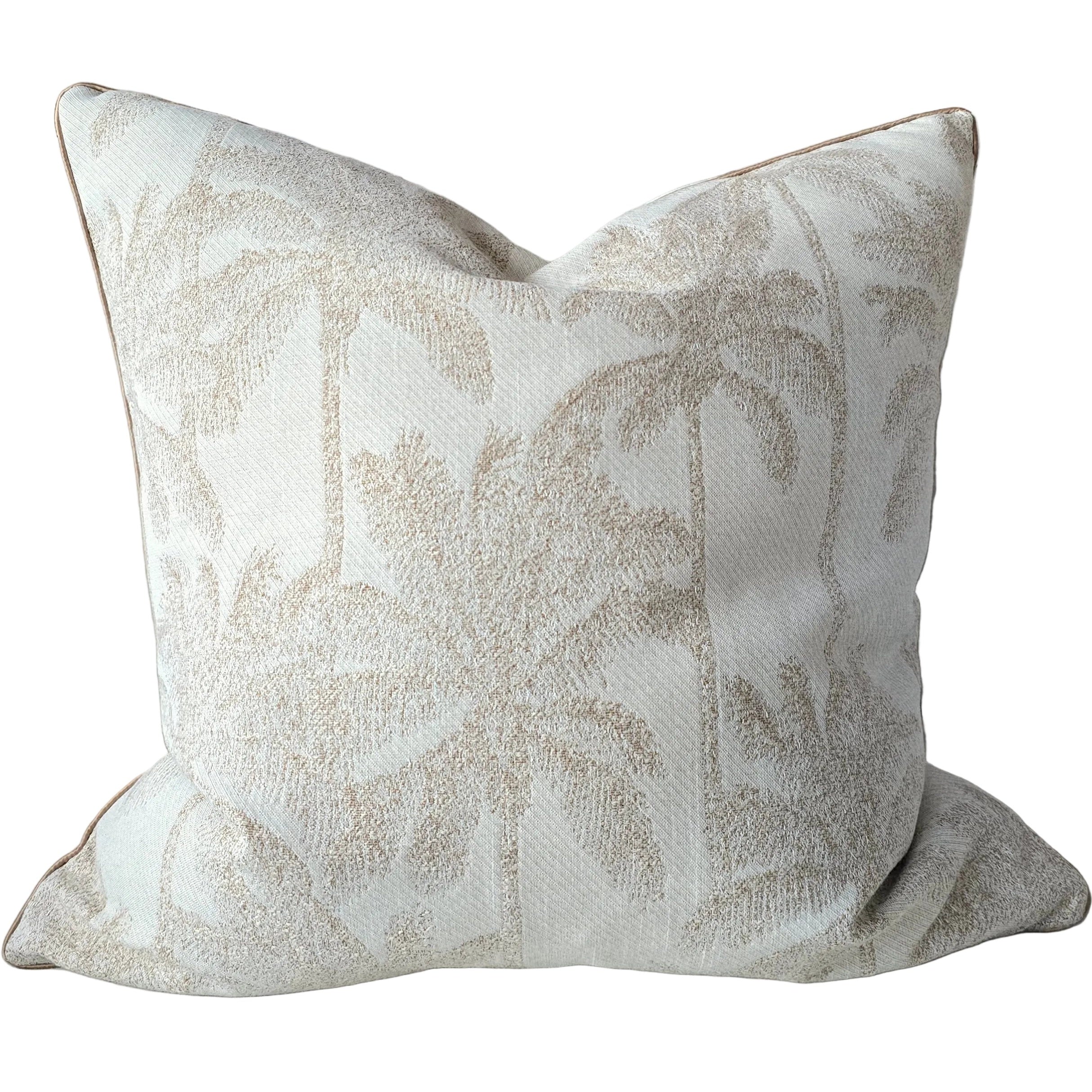 Coastal Palm Jacquard Cushion