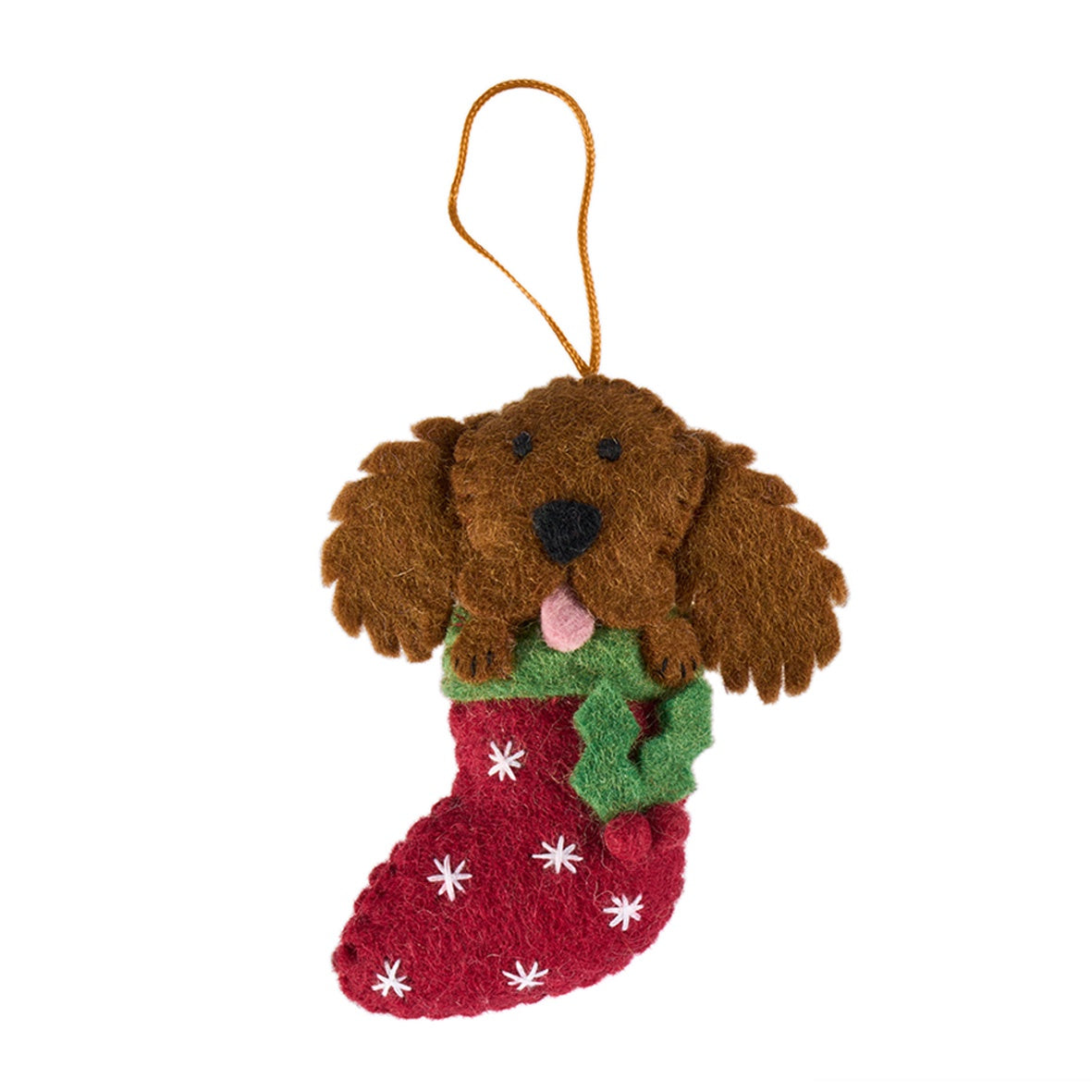 Cocker Spaniel in Stocking Christmas Ornament