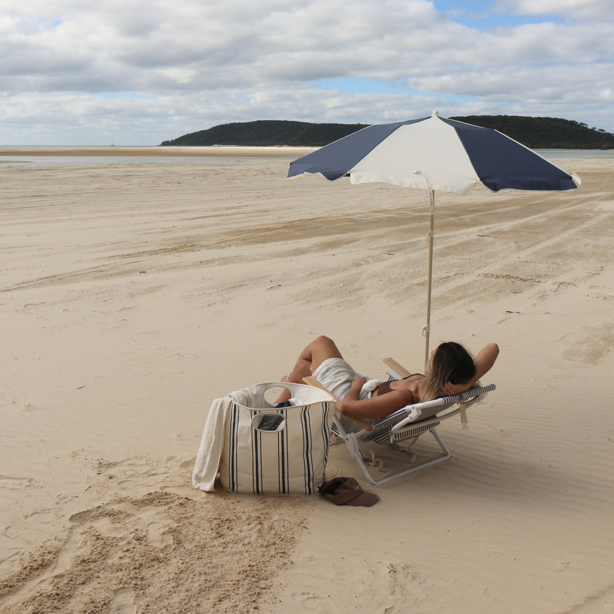 Compact Beach Umbrella Marine