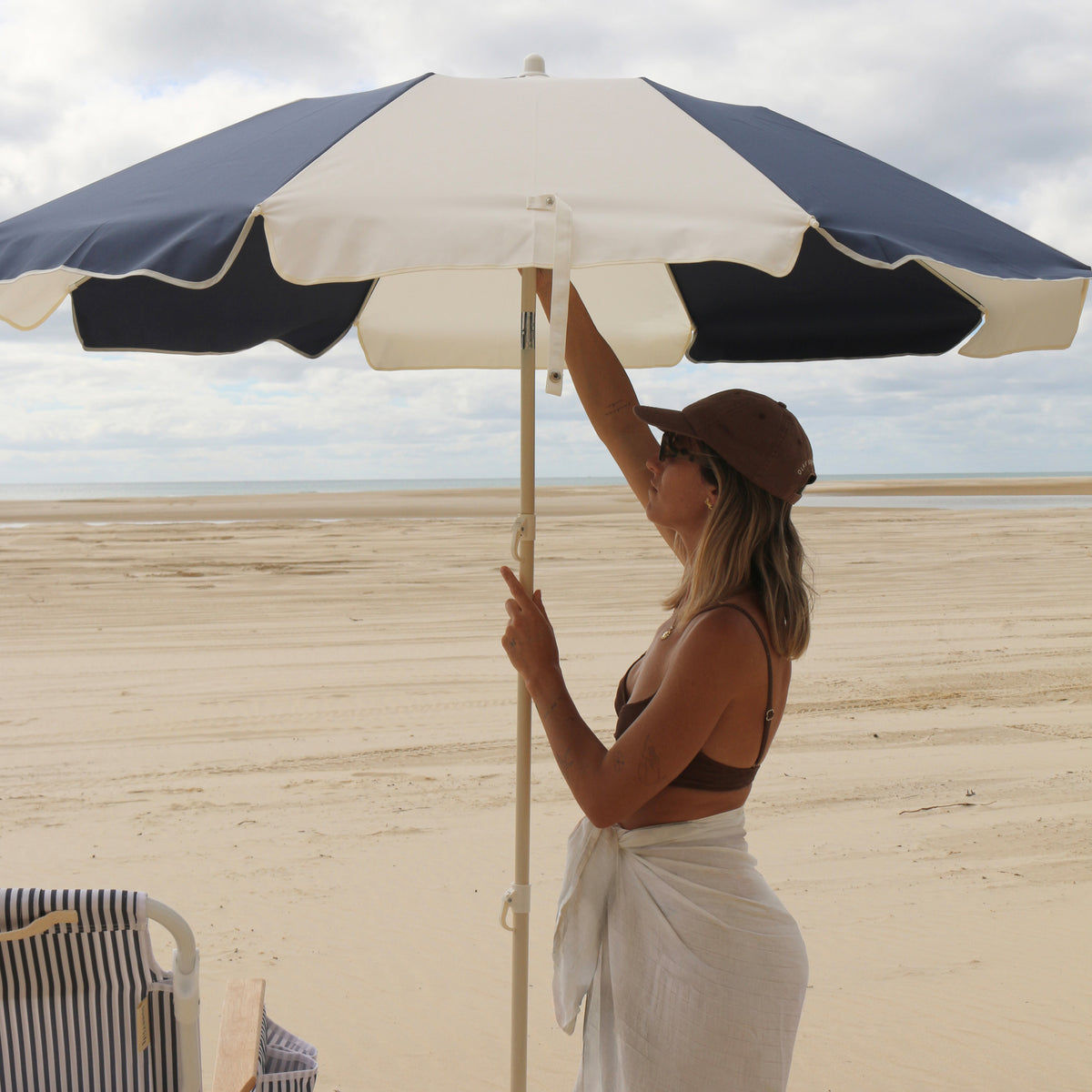 Compact Beach Umbrella Marine
